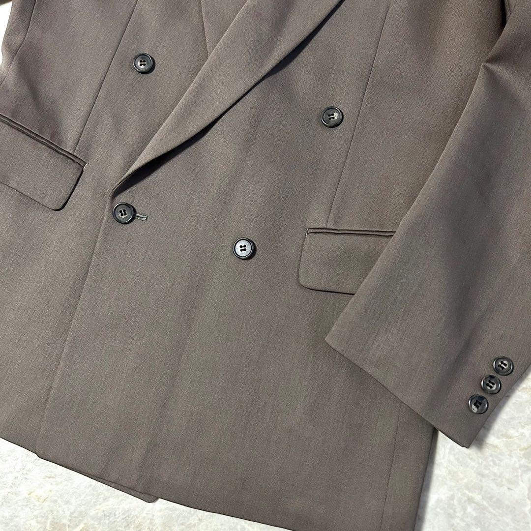 レトロ 茶色 ブラウンカラー ウール ダブル セットアップ スーツ 成人式