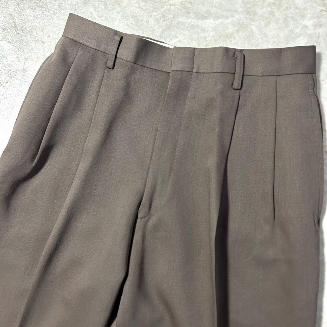 レトロ 茶色 ブラウンカラー ウール ダブル セットアップ スーツ 成人式