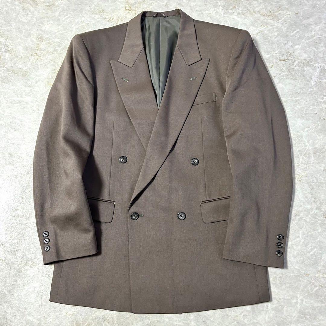 レトロ 茶色 ブラウンカラー ウール ダブル セットアップ スーツ 成人式