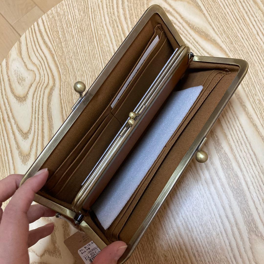 kanmi./キャンディロングがま口ウォレット/キャメル