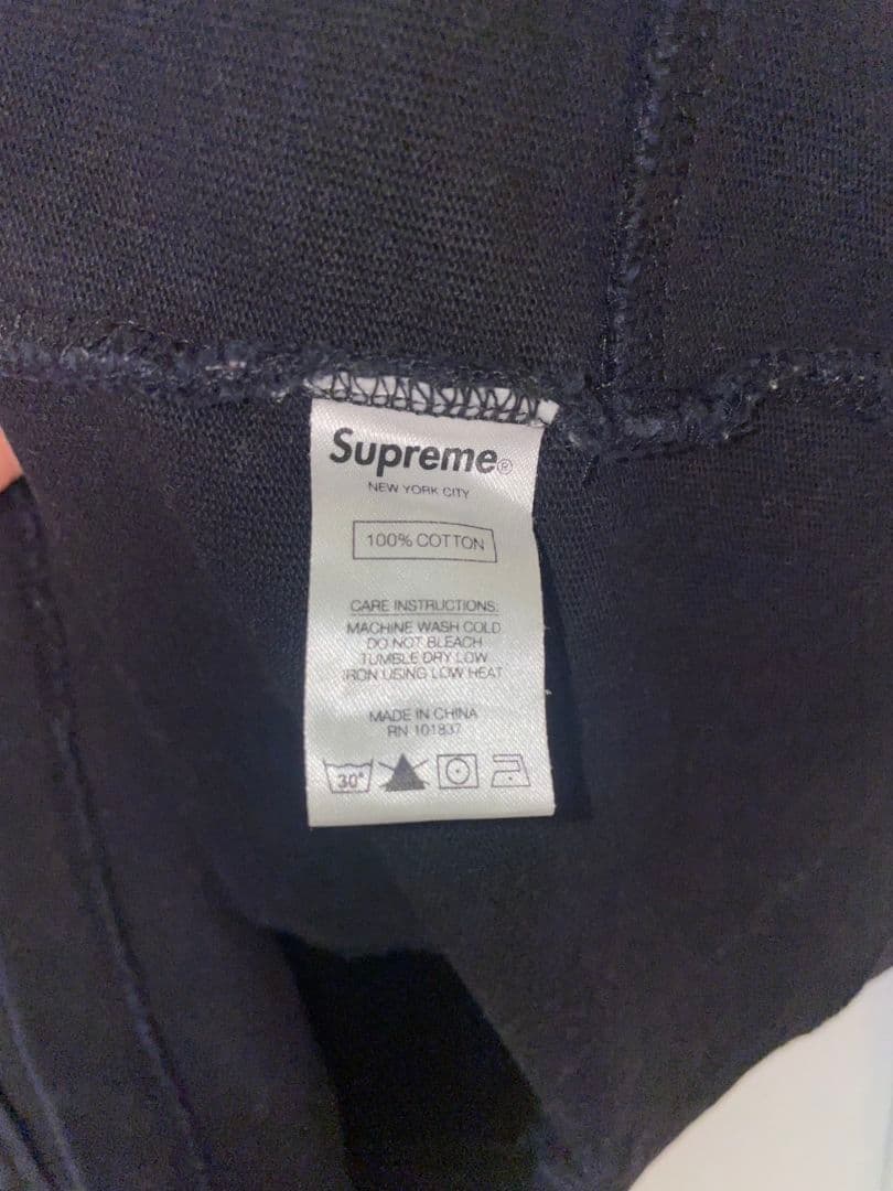 Supreme ブラック ラガーシャツ