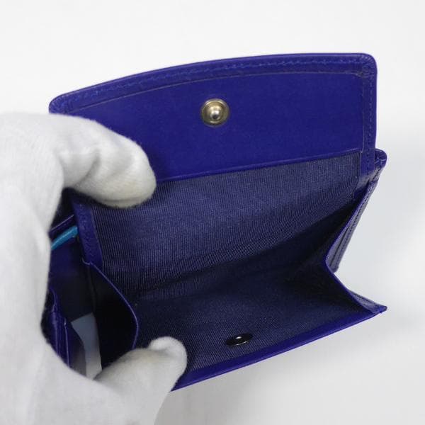 ポールスミス 2折財布 ベラ付き ブルー カラフルクラシックライトブルーライン