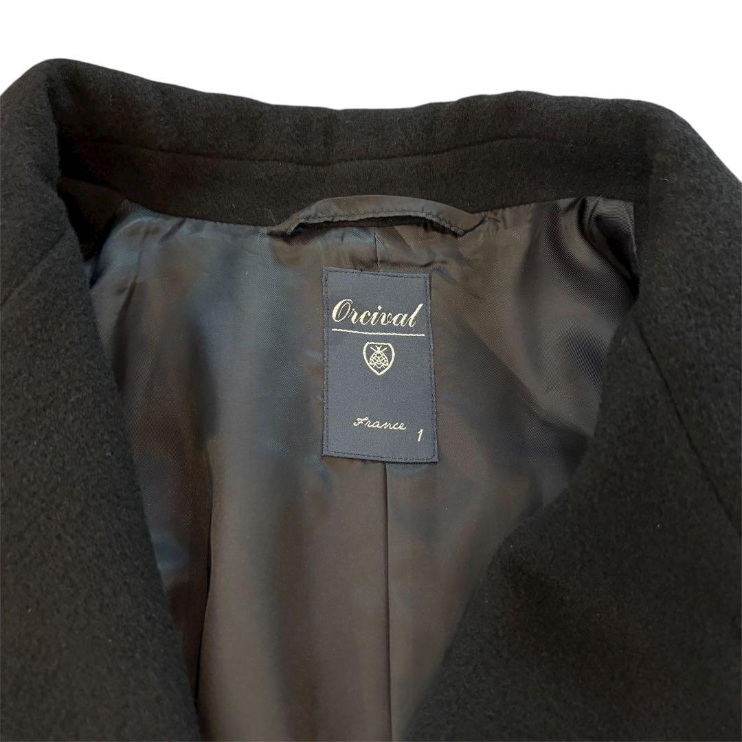 ORCIVAL オーシバル チェスターコート ウールモッサベルテッドコート S