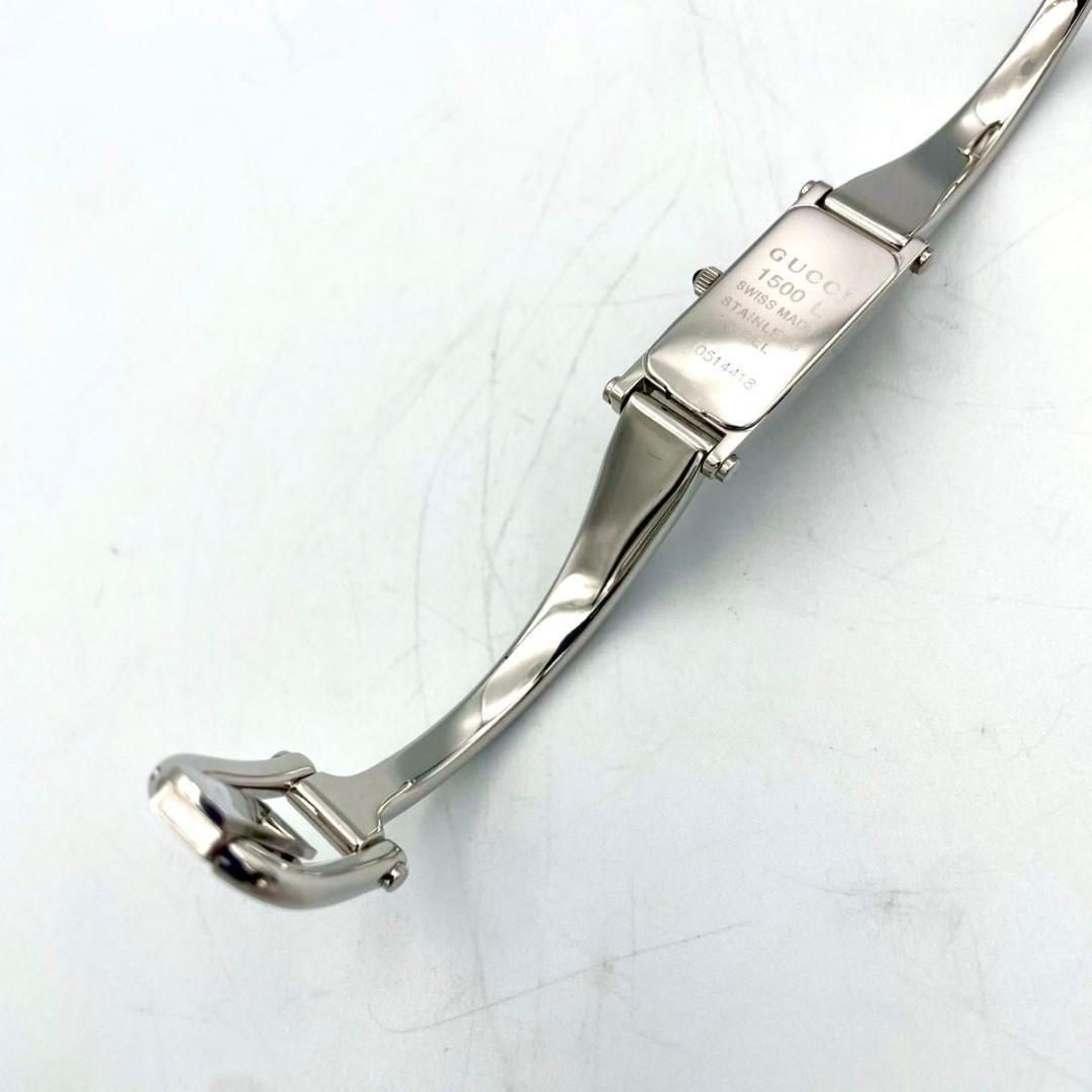 532 新品電池 グッチ 1500L 腕時計 スクエア バングルウォッチ 稼働品