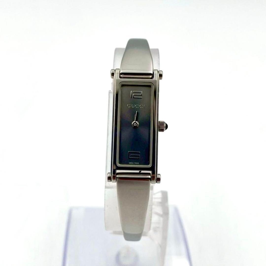 532 新品電池 グッチ 1500L 腕時計 スクエア バングルウォッチ 稼働品