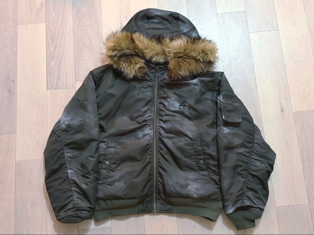 ANTIMID FLIGHT JACKET ファージャケットアンチミッド カーキ