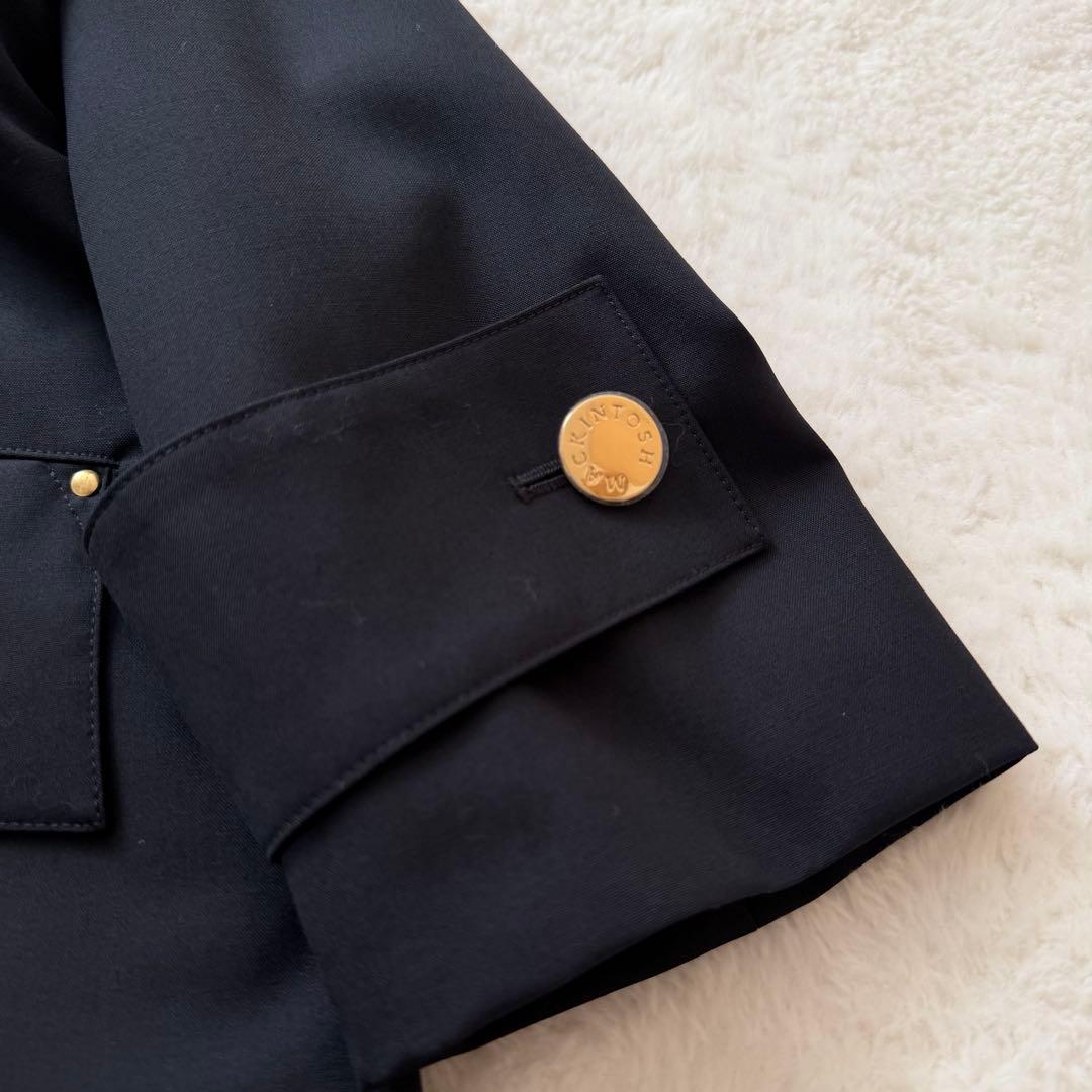 【新品タグ付】MACKINTOSH HUMBIE MB 金ボタン コート 黒 4