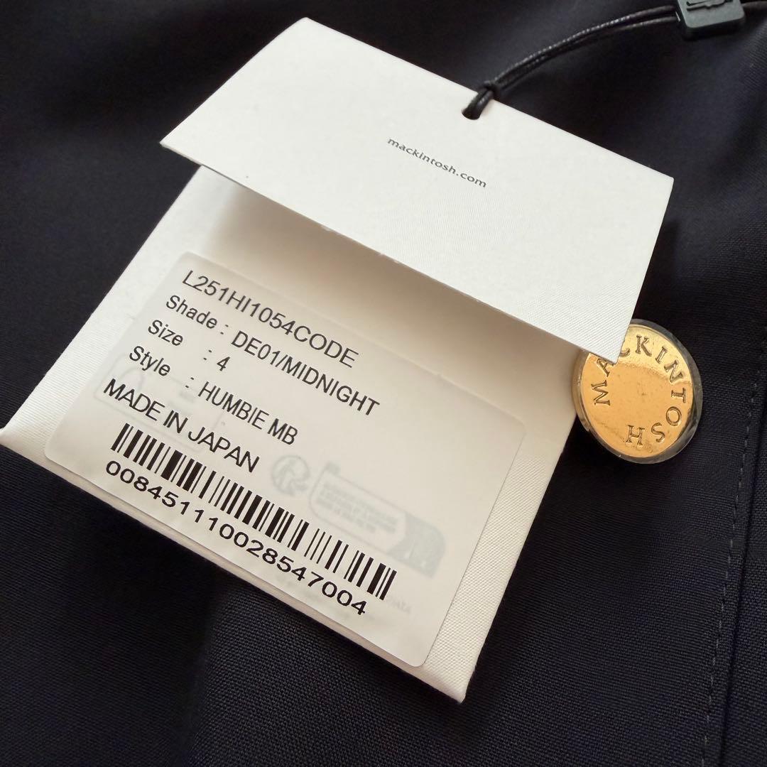 【新品タグ付】MACKINTOSH HUMBIE MB 金ボタン コート 黒 4