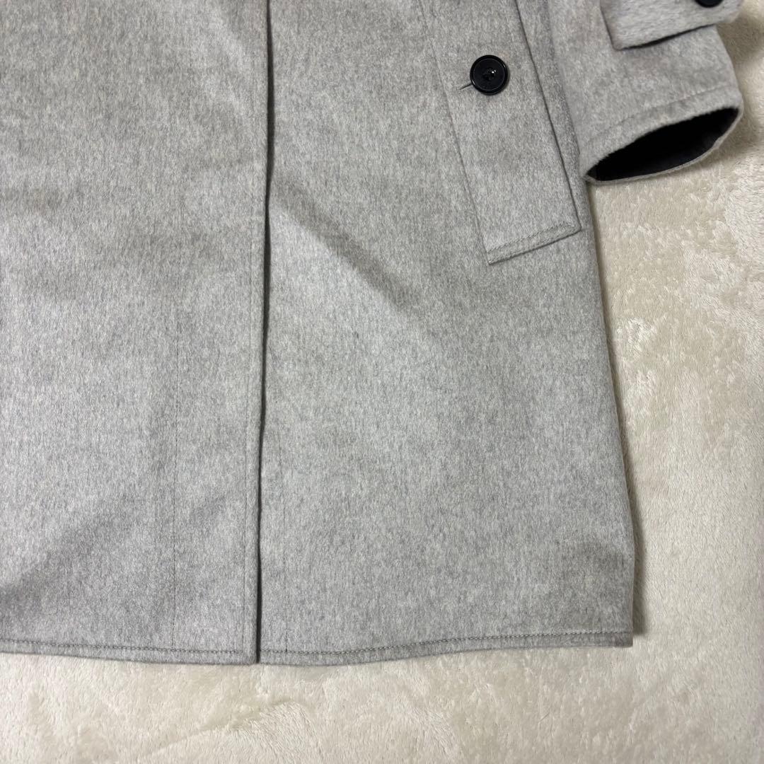 バーバリーロンドン　カシミア100%ロングコート　グレー　リバーシブル