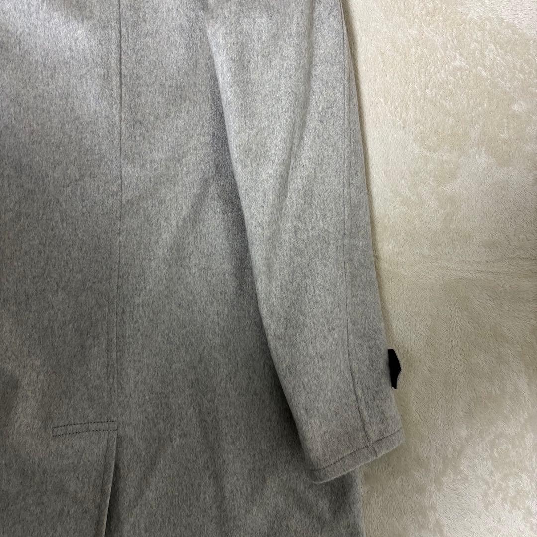 バーバリーロンドン　カシミア100%ロングコート　グレー　リバーシブル