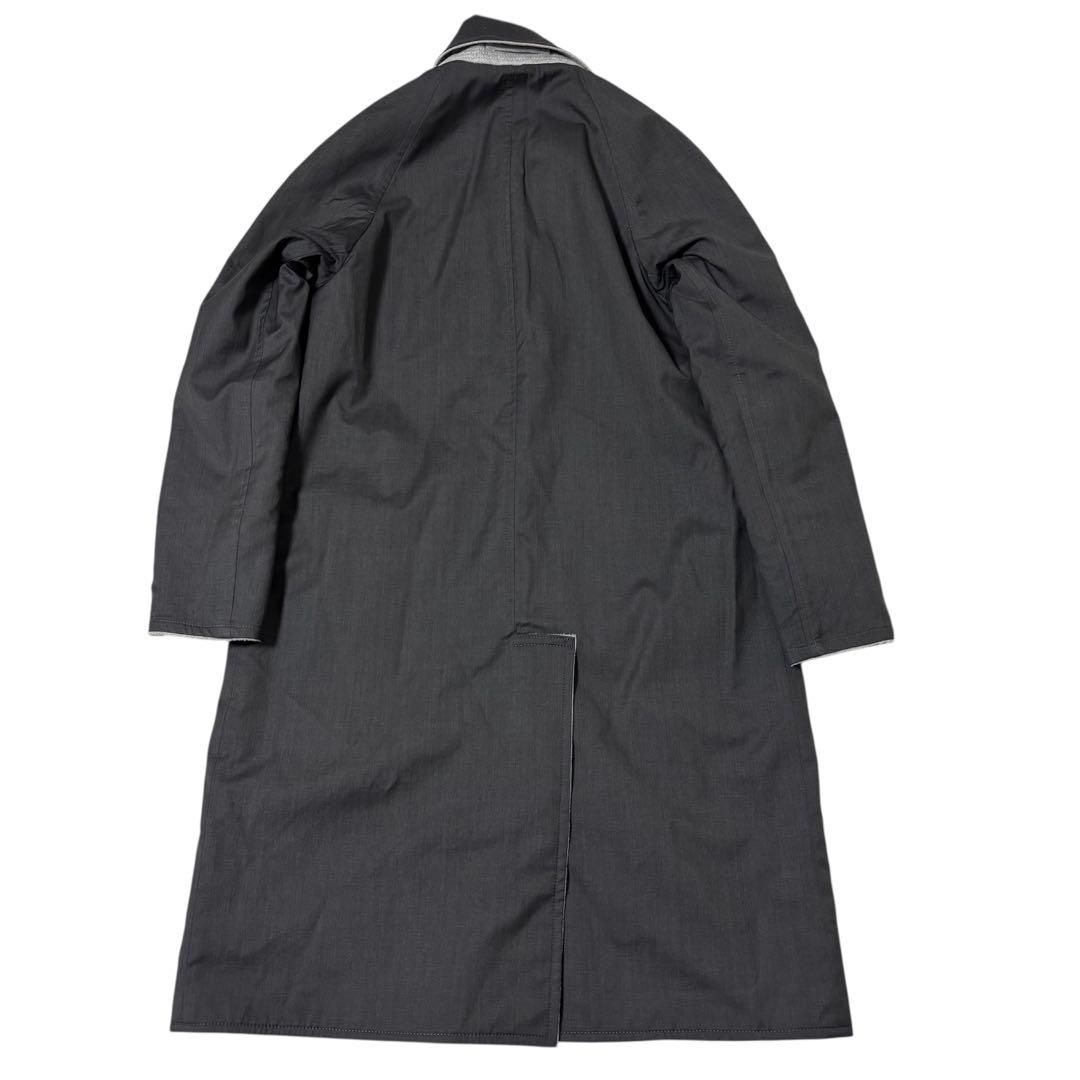 バーバリーロンドン　カシミア100%ロングコート　グレー　リバーシブル