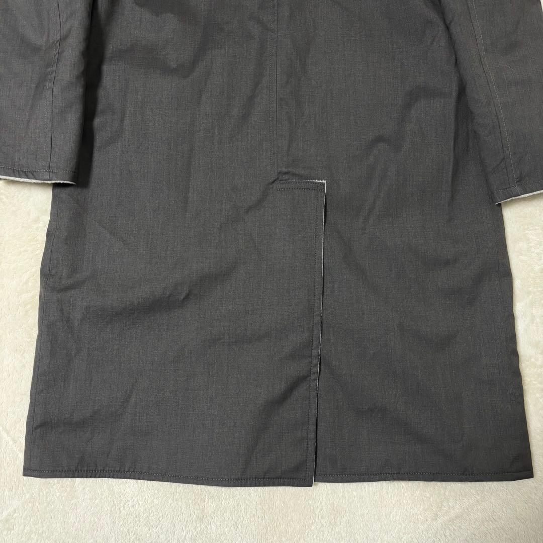 バーバリーロンドン　カシミア100%ロングコート　グレー　リバーシブル