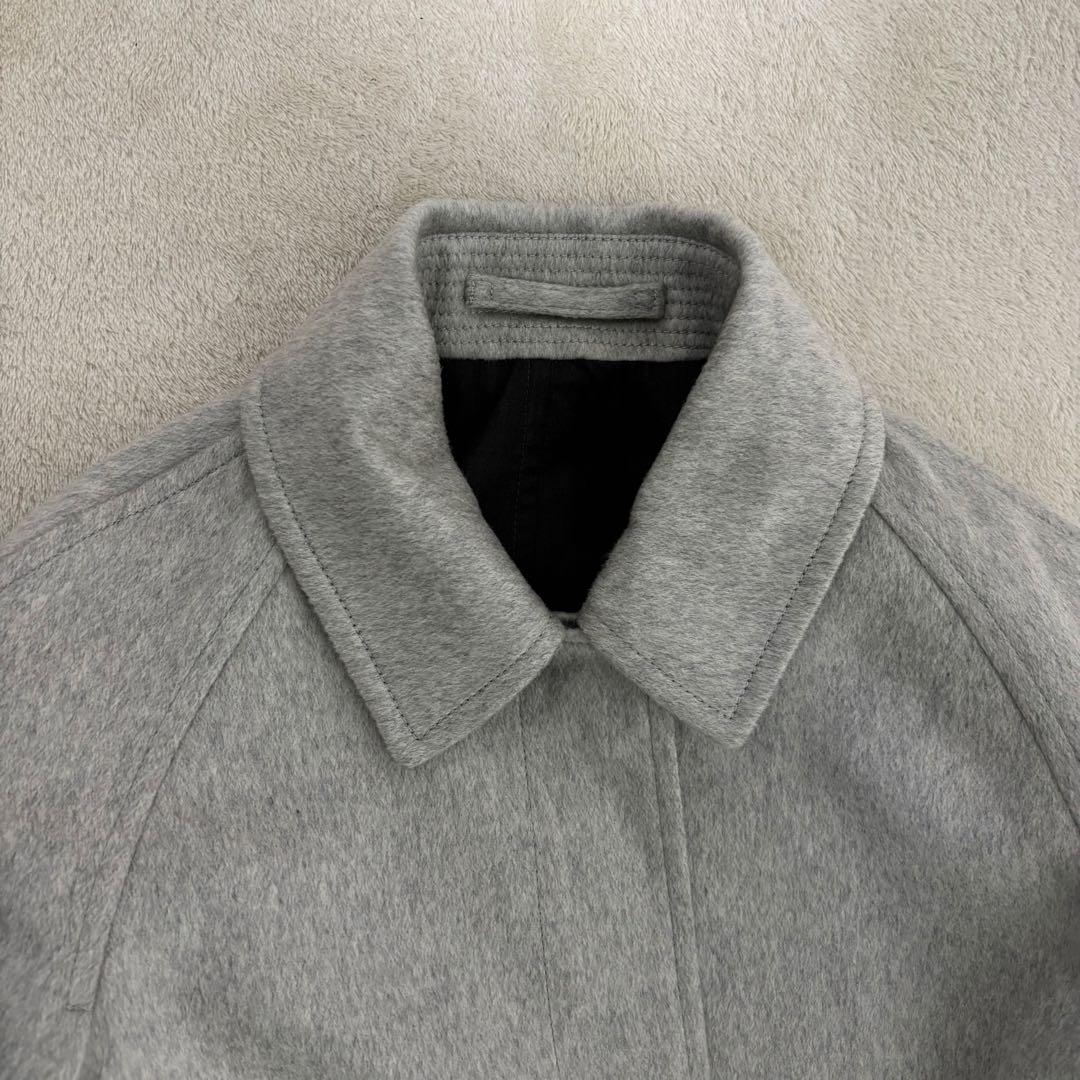 バーバリーロンドン　カシミア100%ロングコート　グレー　リバーシブル