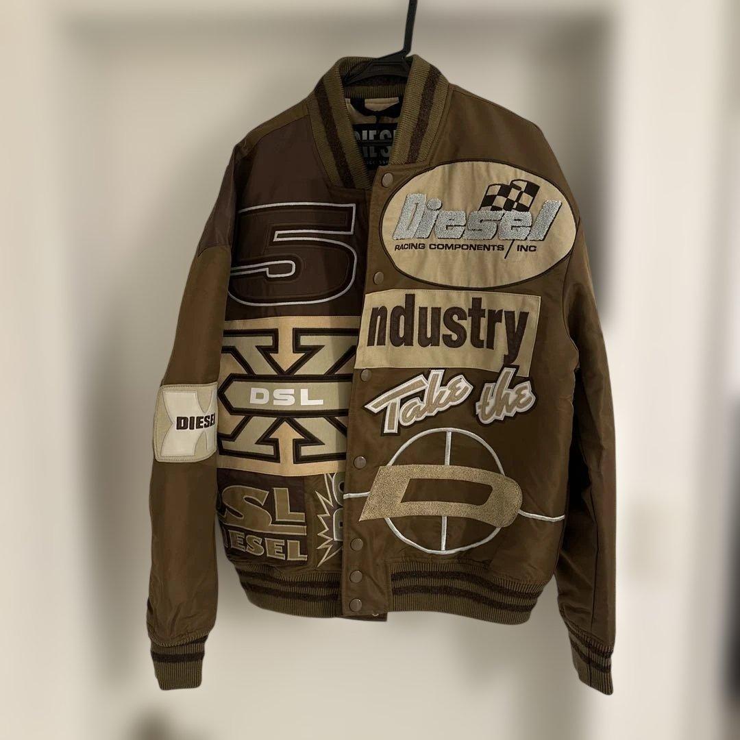 DIESEL パッチワークスタジャン ブラウン