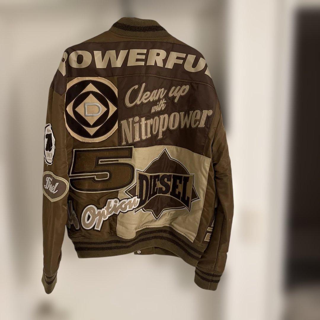 DIESEL パッチワークスタジャン ブラウン