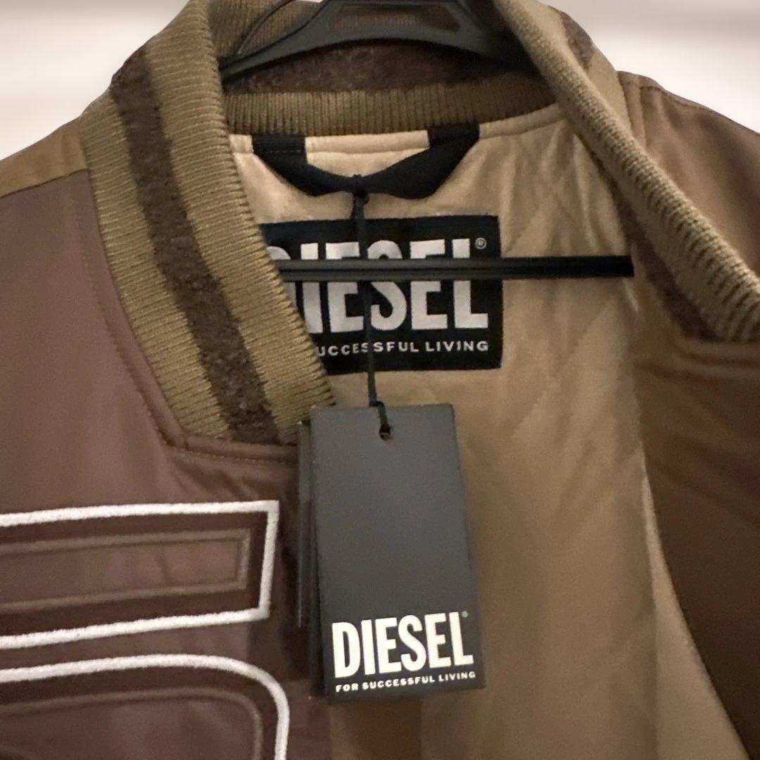 DIESEL パッチワークスタジャン ブラウン