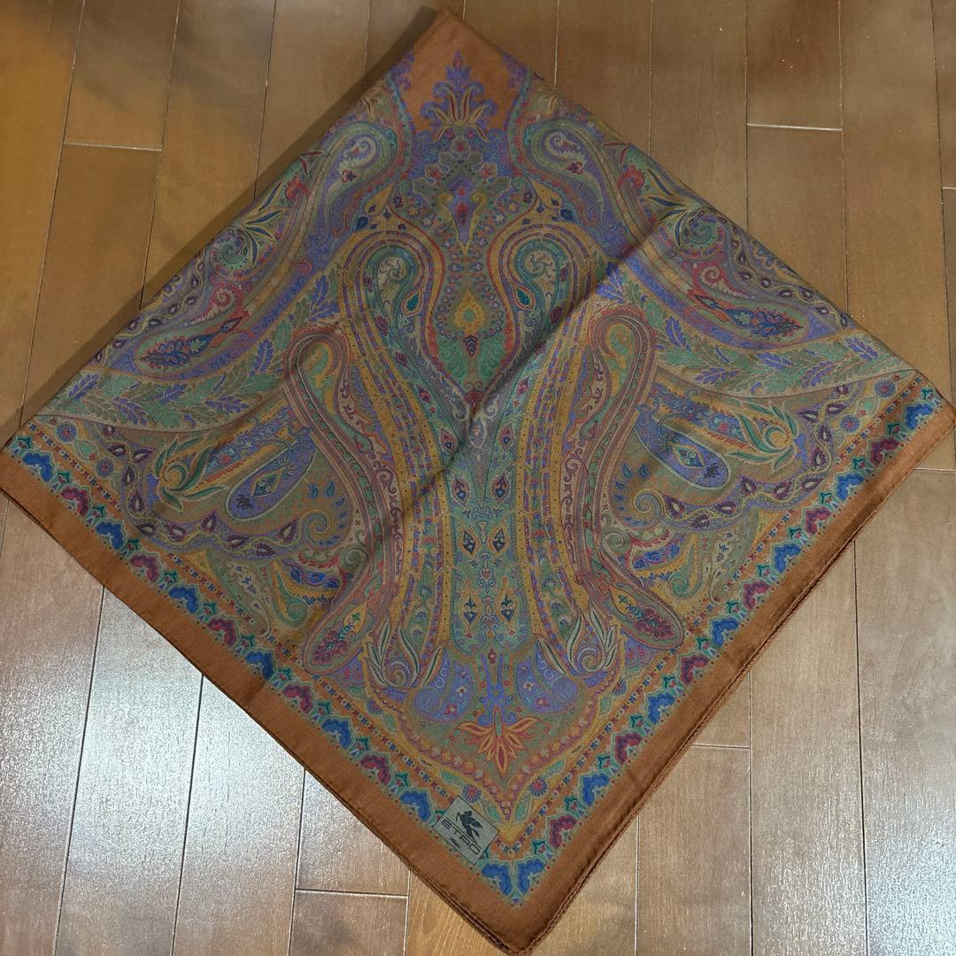 美品　エトロ　スカーフ　ショール　特大サイズ