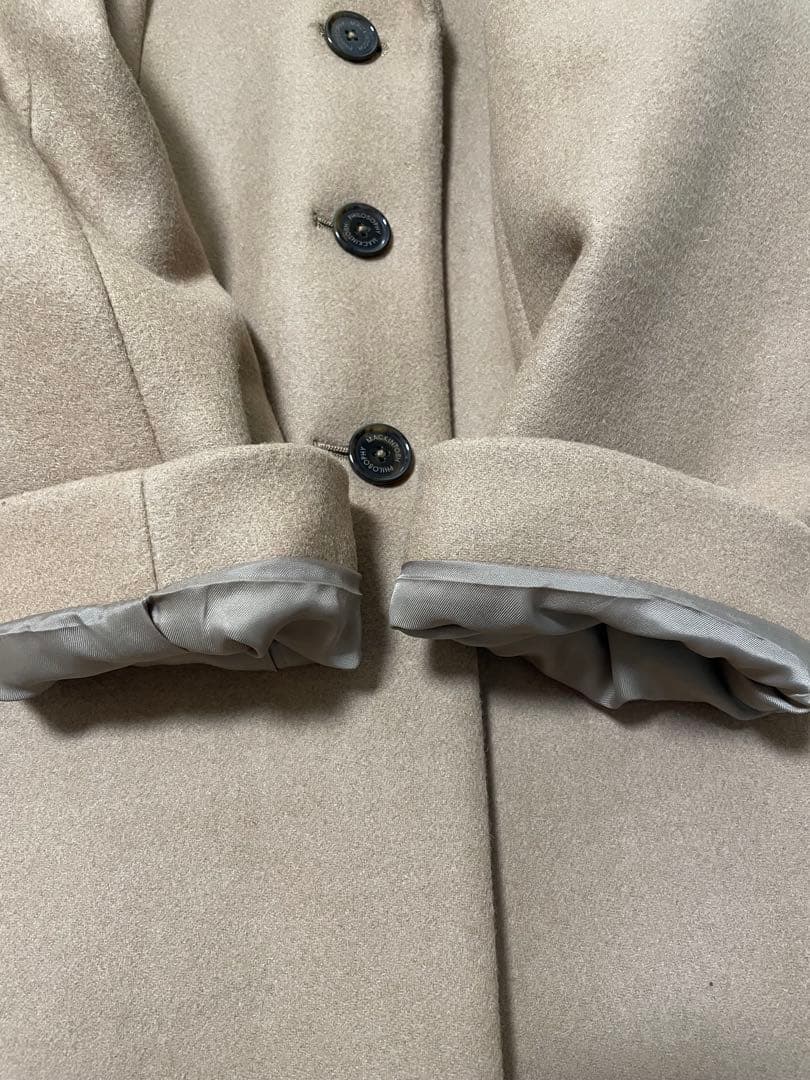 美品✨マッキントッシュフィロソフィー チェスターコート 裏地ストライプ 近年