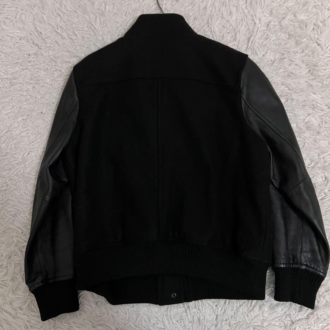 極美品✨大きいサイズ 23区 スタジャン レザー切替 ラムレザー 黒 2XL