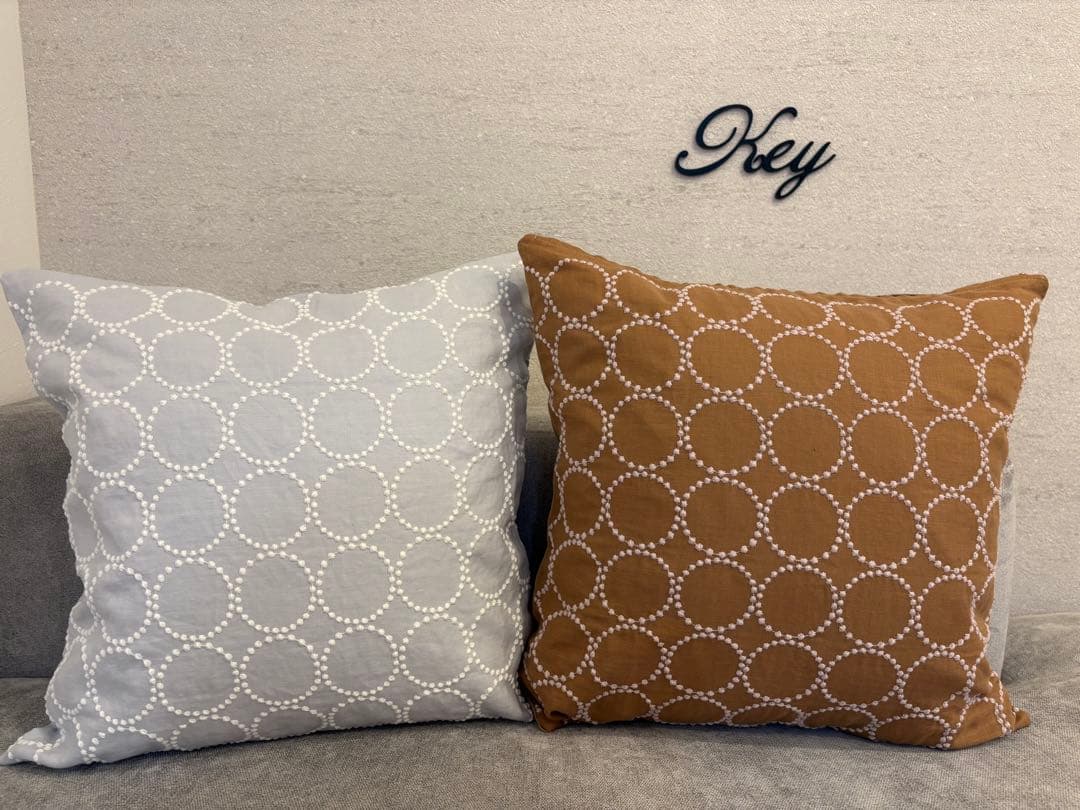 ミナペルホネン　ハンドメイドクッションカバー★タンバリンライトグレー Xホワイト