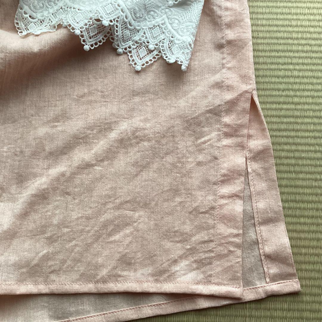 高島縮み 綿麻長襦袢、半襦袢