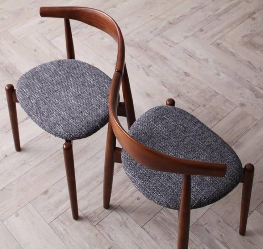 激安　コスパクリエーション　スタッキングチェア　天然木　アッシュ材　２脚セット