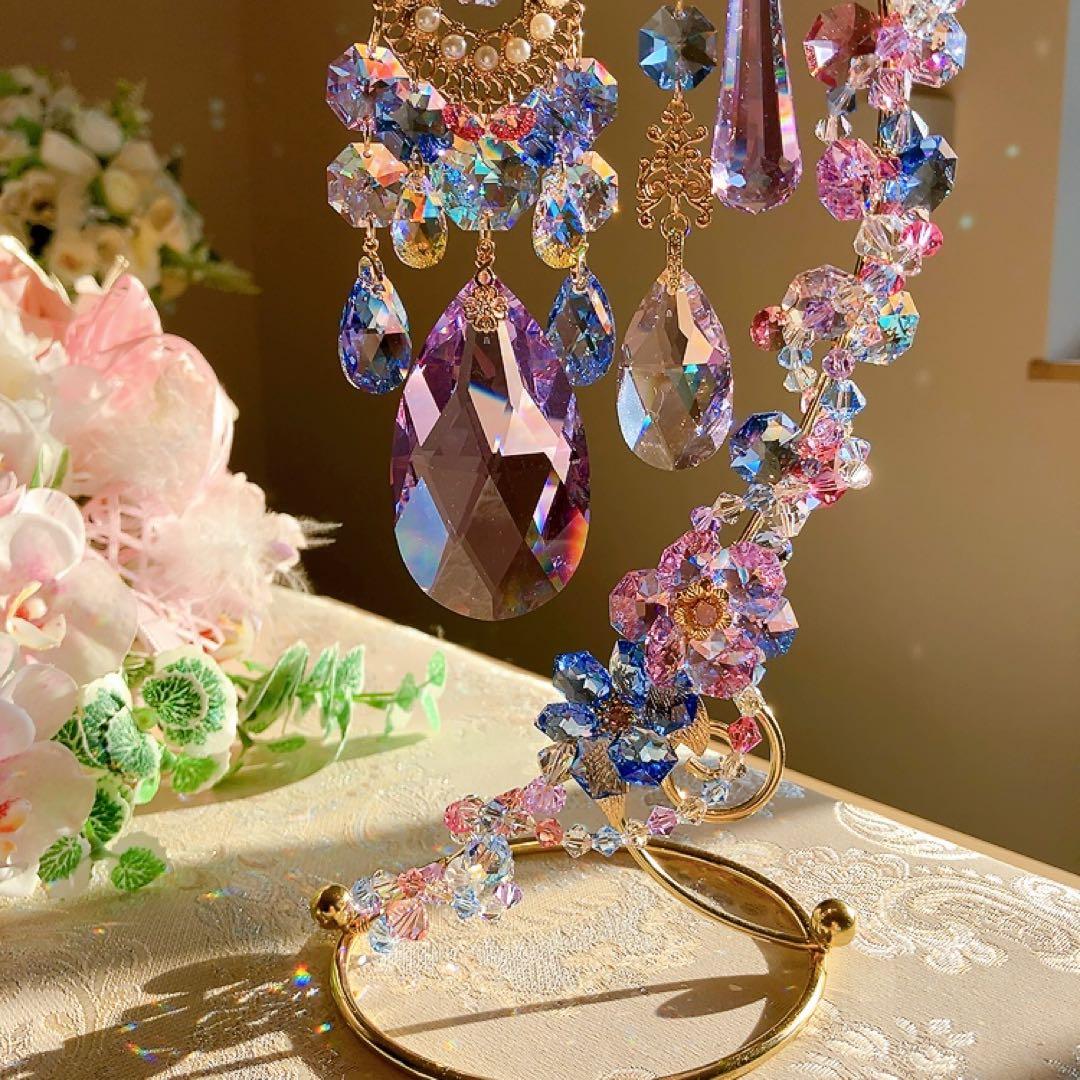 スワロフスキー♡hydrangea。:°ஐ♡* スタンドサンキャッチャー♡