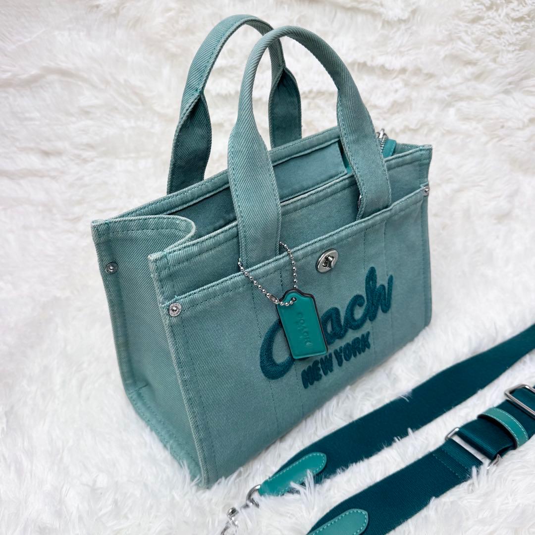 COACH コーチ カーゴ トート 2way バッグ グリーン CBG46