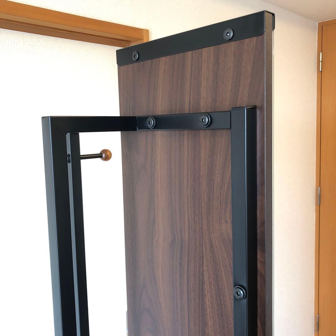 【最終お値下げ】ベルメゾン　ハンガーラック付きスタンドミラー