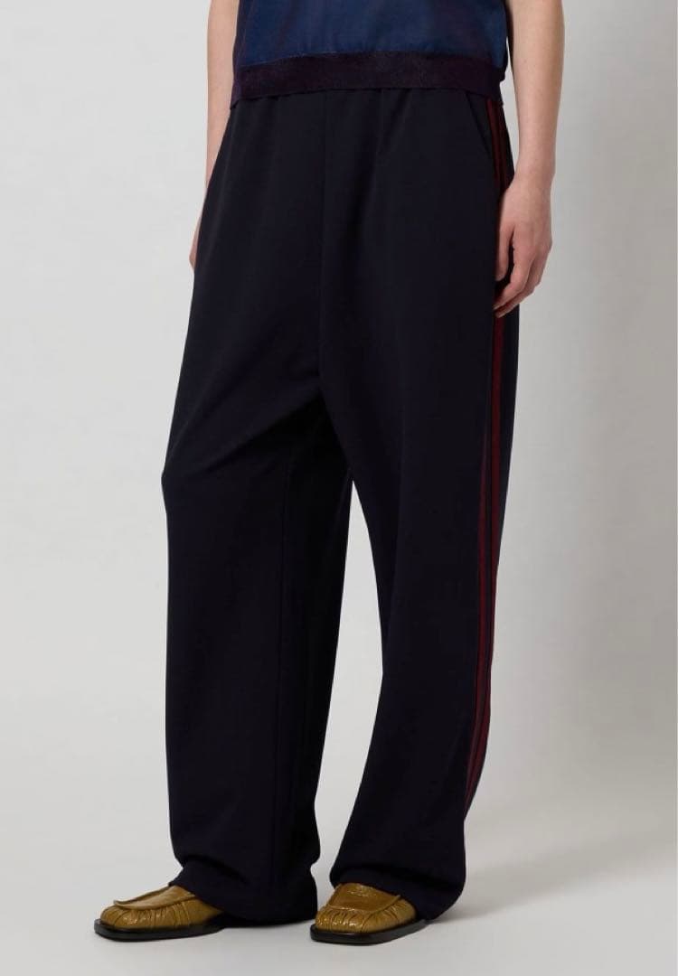 ＜6(ROKU)＞ライン パンツ　ネイビー　38