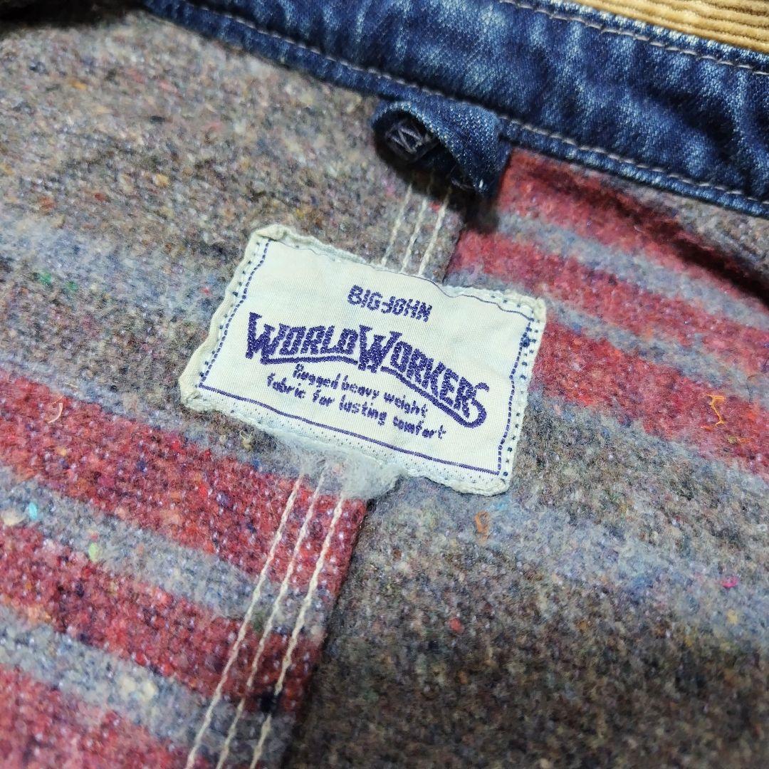 【美品】ビッグジョン ブランケット カバーオール デニムジャケット