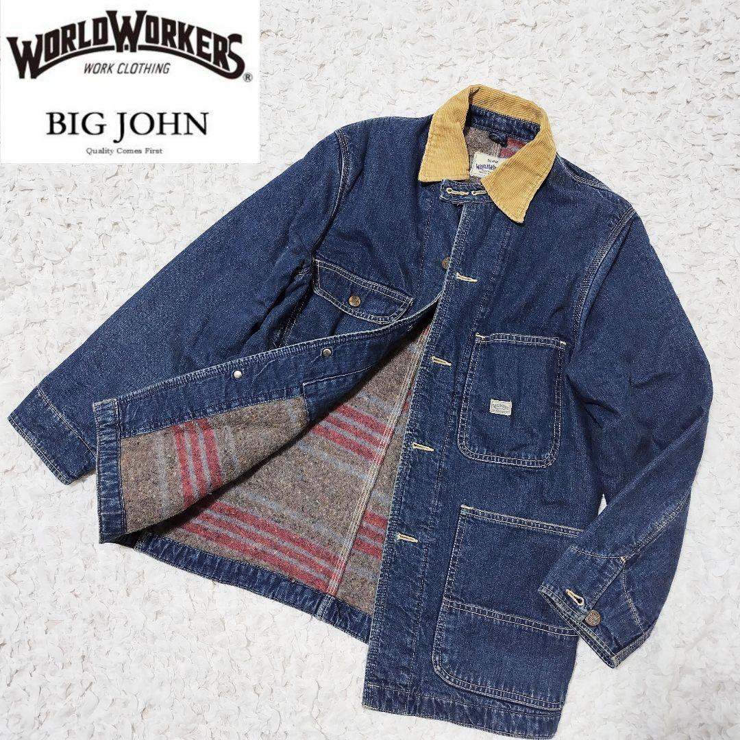 【美品】ビッグジョン ブランケット カバーオール デニムジャケット