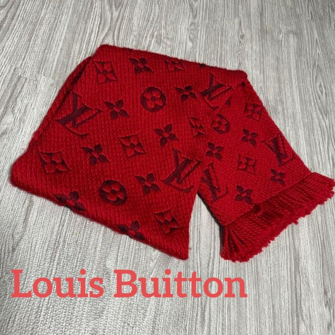 LOUIS VUITTONモノグラムエシャルプロゴマニアシルクレッド