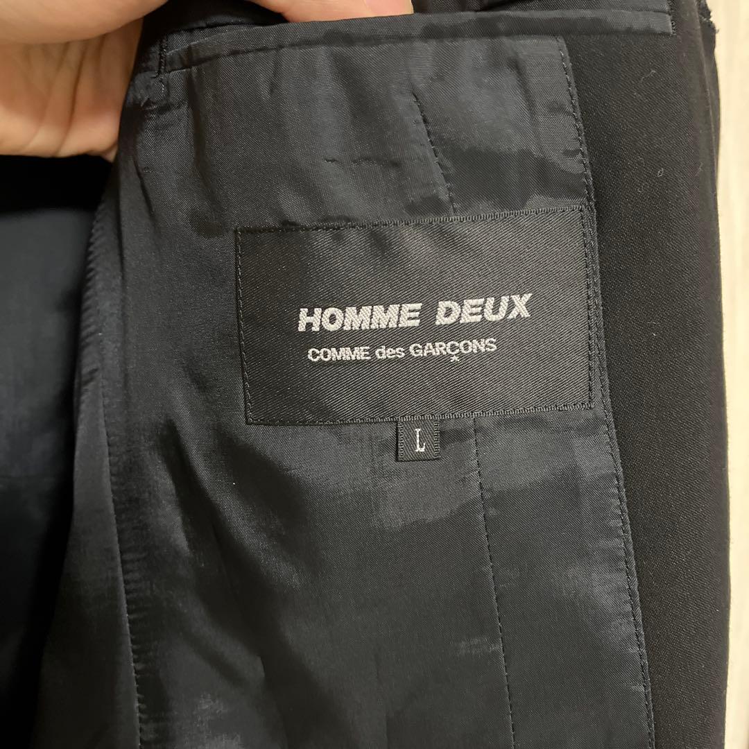 コムデギャルソンオムドゥ　チェスターコート　ad2023 黒　Ｌ　美品