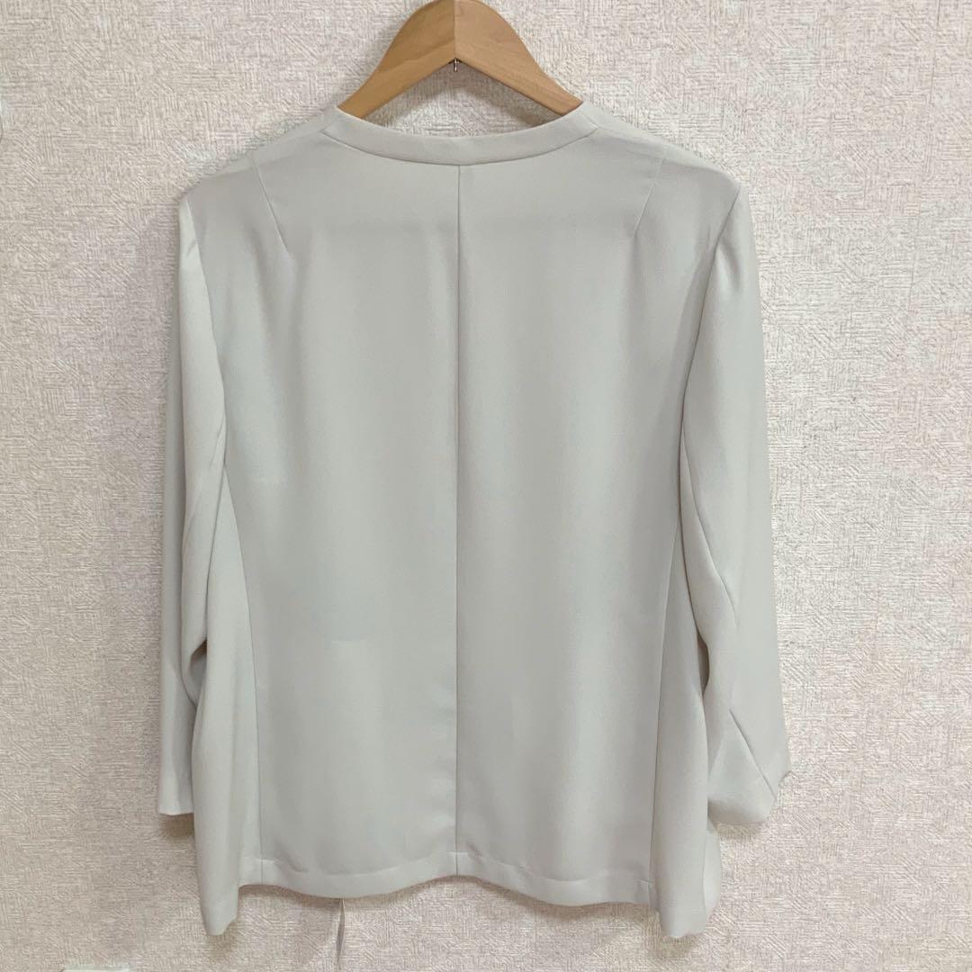 【新品】23区　大きいサイズ　ストレッチ　ノーカラー ジャケット