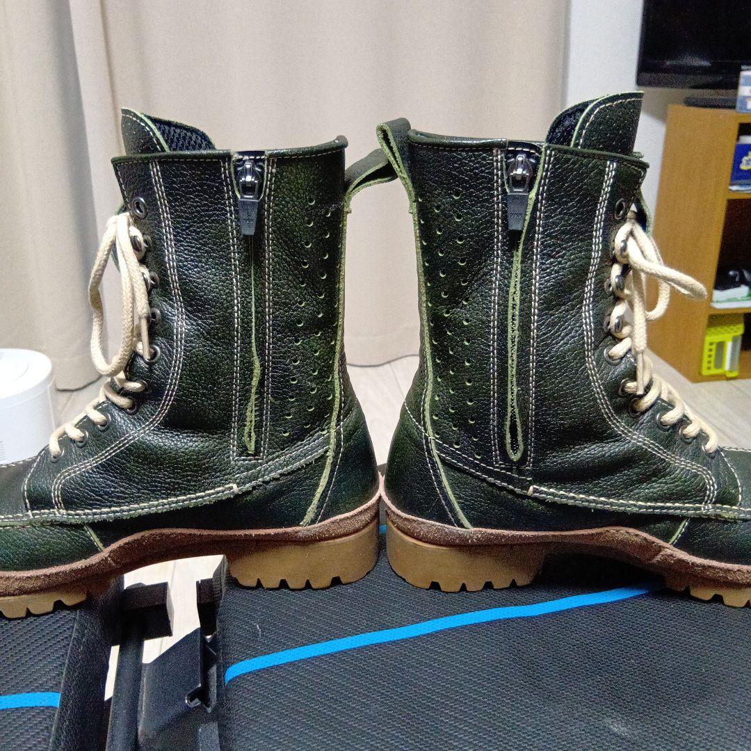 クシタニ モカシンブーツ グリーン メッシュ 26センチ