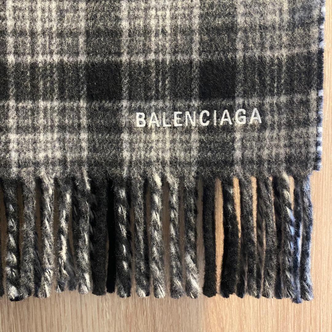 BALENCIAGA フーデッド スカーフ マフラー グレー タグ付き
