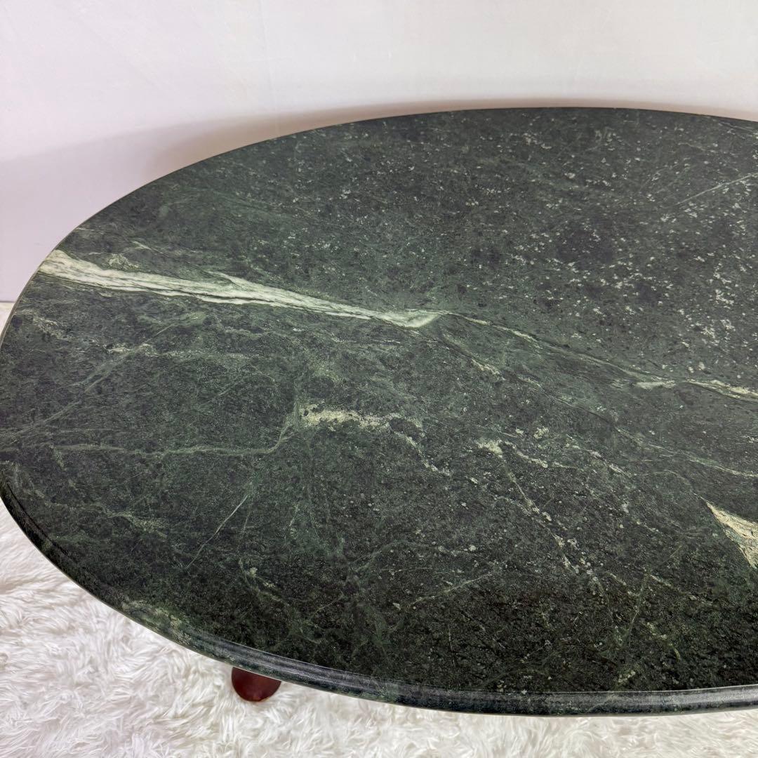 天然大理石 楕円形テーブル　ティノスグリーン センターテーブル