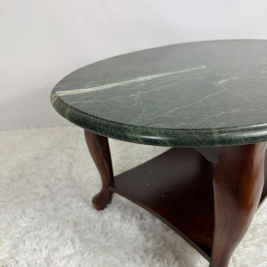 天然大理石 楕円形テーブル　ティノスグリーン センターテーブル