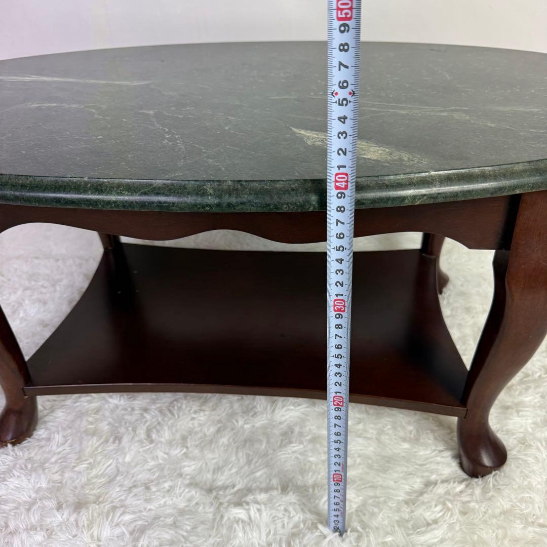天然大理石 楕円形テーブル　ティノスグリーン センターテーブル