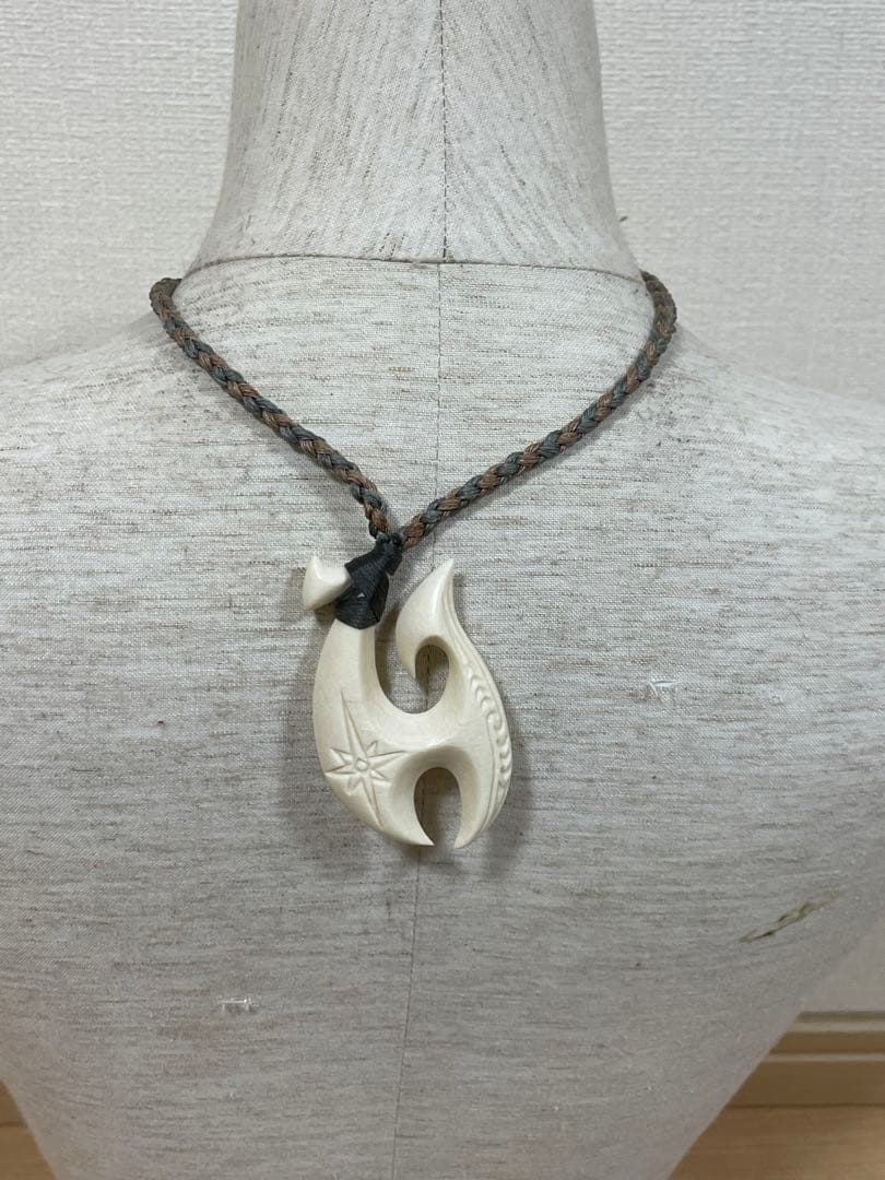 ボーンカービングネックレス(sw41)マッコウ値下げ