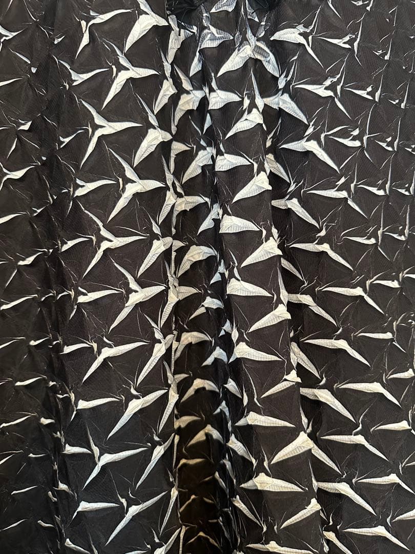 レアイッセイミヤケ２０１８年春夏スチームストレッチ　ポンチョストール　黒　未使用