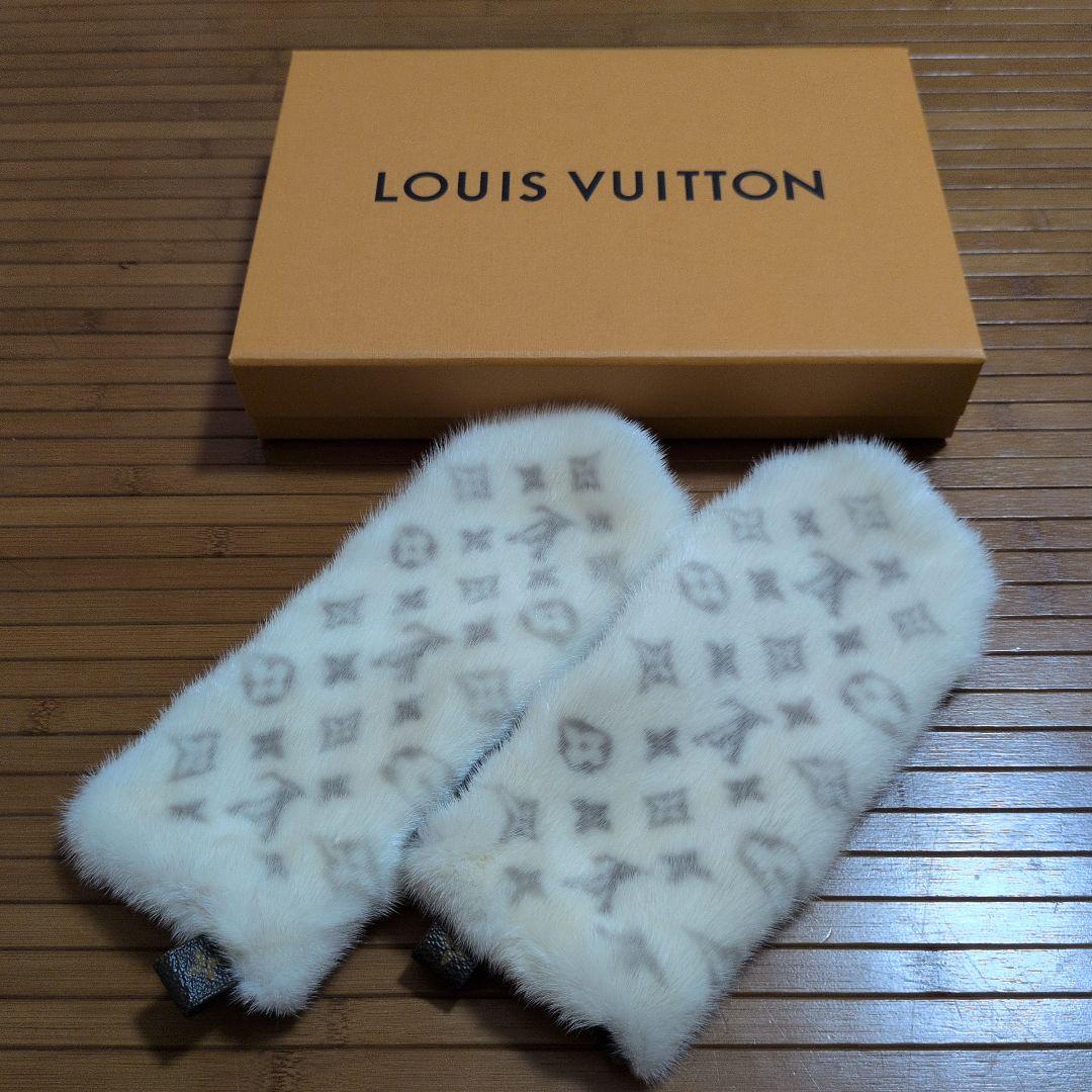 gure　LOUIS VUITTON ミトン 手袋 グレー ホワイト