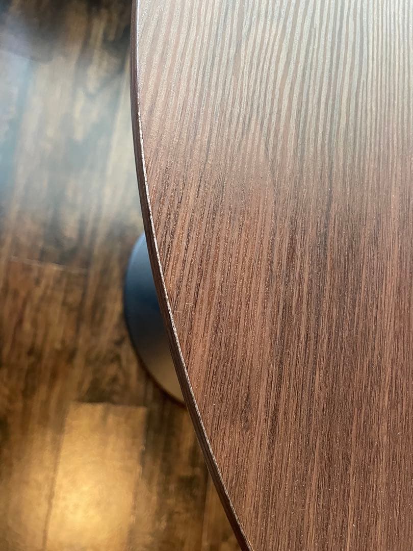 円形ダークブラウンテーブル 直径80cm