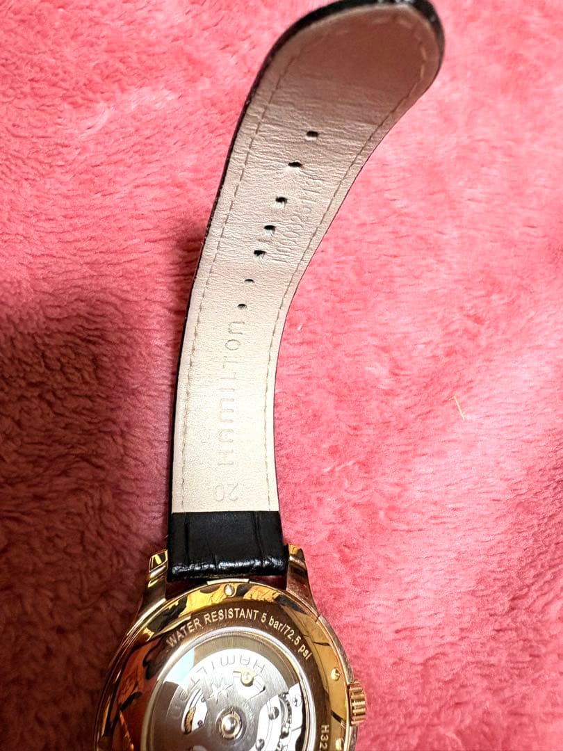 Hamilton オープンハート 自動巻き時計 ゴールド/ブラック