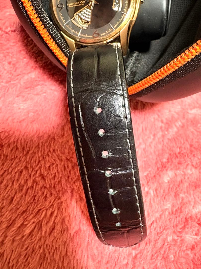 Hamilton オープンハート 自動巻き時計 ゴールド/ブラック