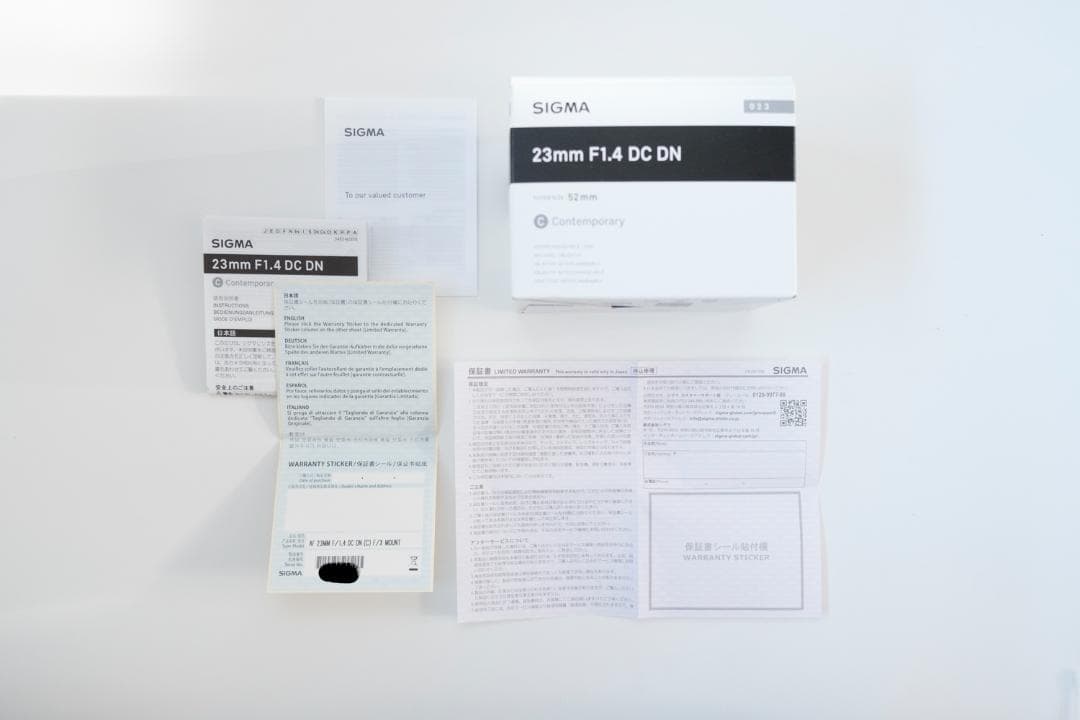 ねろ　SIGMA シグマ 23mm F1.4 DC DN（Xマウント）