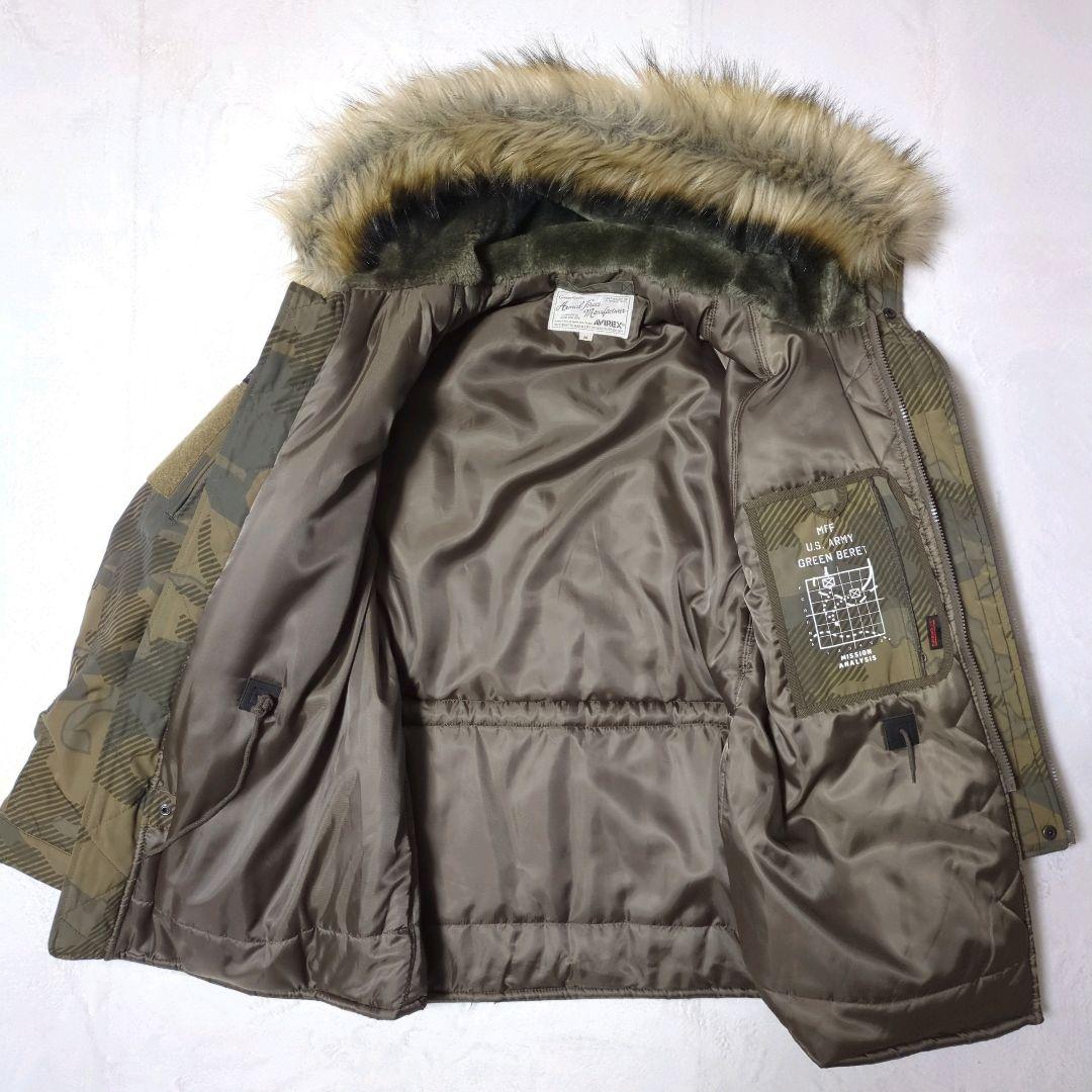 美品 AVIREX N-3B FLIGHT JACKET HALO 迷彩 M