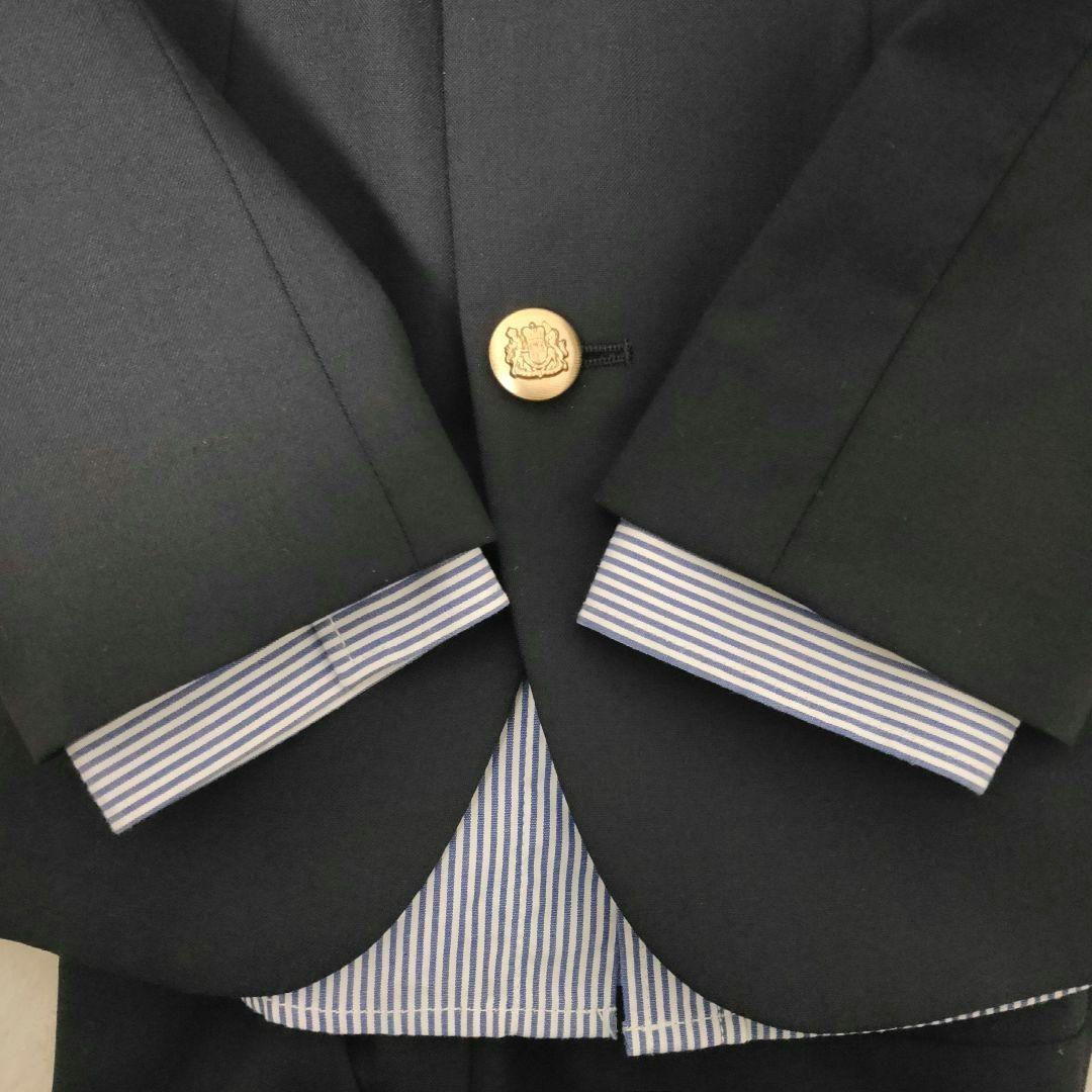 グリーンレーベルリラクシング 金ボタン キッズスーツ 3点セット ストライプ