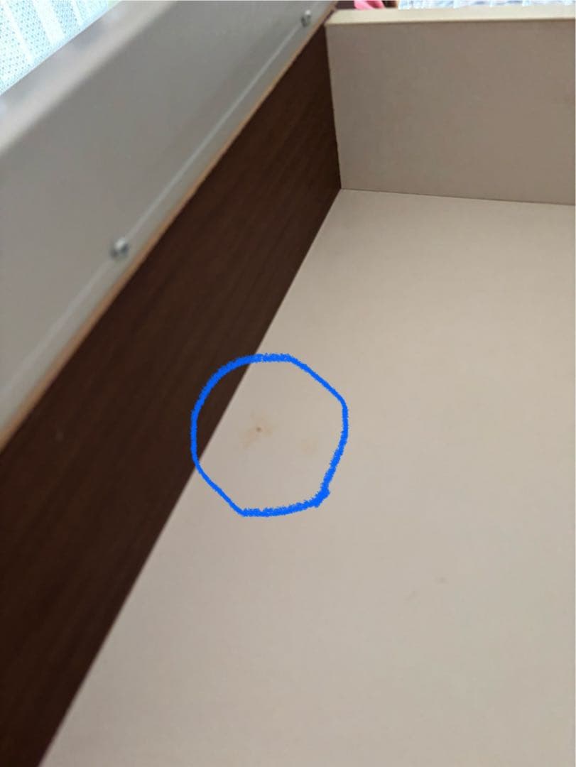 ニトリ　ブラウン木製チェスト 7引き出し ガラス窓付き